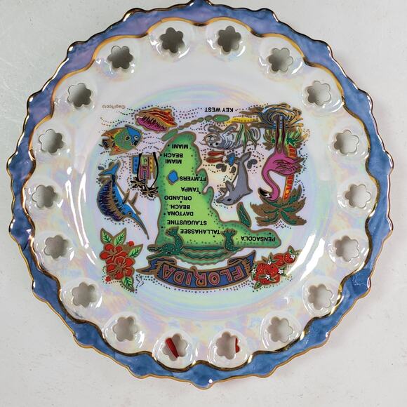 Vintage Florida State Collector Plate 7 Inch - Picture 2 of 3